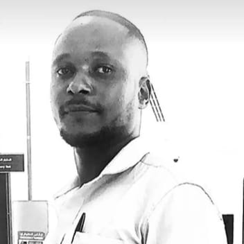 Lewis, Kenyan driver, in Dubai
