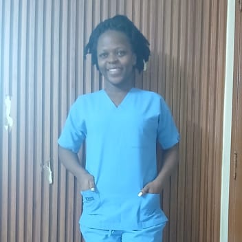 mutuwa , Ugandan elder-care worker, in Riyadh