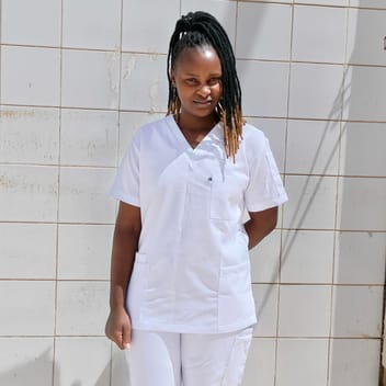 Emily , Kenyan elder-care worker, in Riyadh