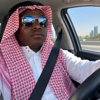 Yusuf , Kenyan driver, in Riyadh