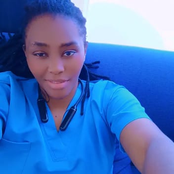 Mercy, Kenyan elder-care worker, in Dammam