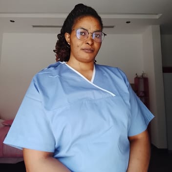 Teresia , Kenyan elder-care worker, in Riyadh