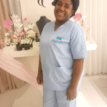 Trixy, Kenyan nanny, in Riyadh