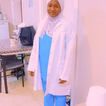 Umulkulthum , Nigerian elder-care worker, in Riyadh