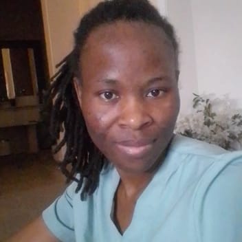 Roselyne, Kenyan elder-care worker, in Saudi Arabia