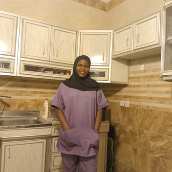 Ikeu, Ugandan elder-care worker, in Saudi Arabia