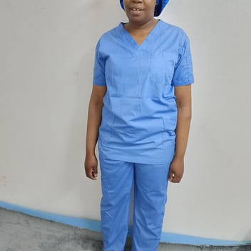 Faith , Kenyan elder-care worker, in Riyadh