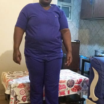 Pauline, Kenyan elder-care worker, in Saudi Arabia