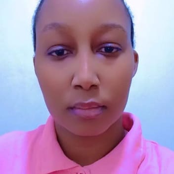 Rhoda, Kenyan elder-care worker, in Dammam