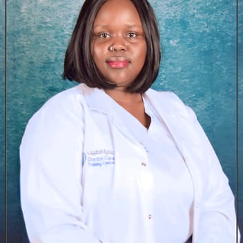 Sharon, Kenyan elder-care worker, in Riyadh