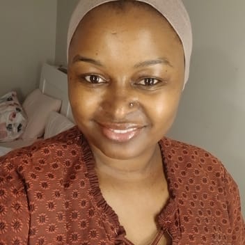 Holiness , Kenyan elder-care worker, in Riyadh