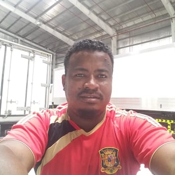 Athman, Kenyan driver, in Saudi Arabia